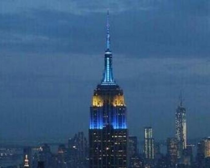 El Empire State se puso azul y oro