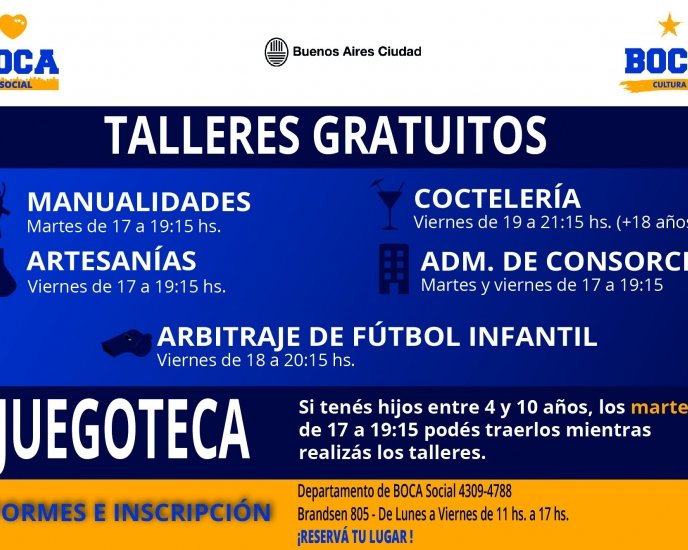 Educación No Formal: Talleres Gratuitos