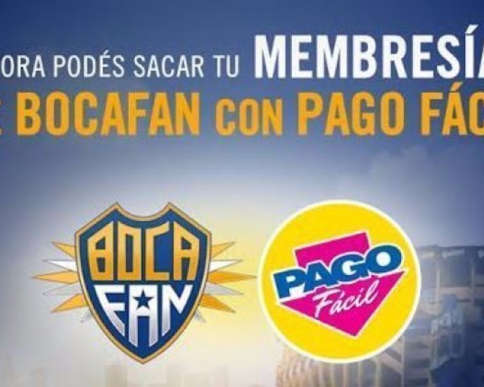 Ahora podés sacar tu membresía Bocafan.com en Pago Fácil