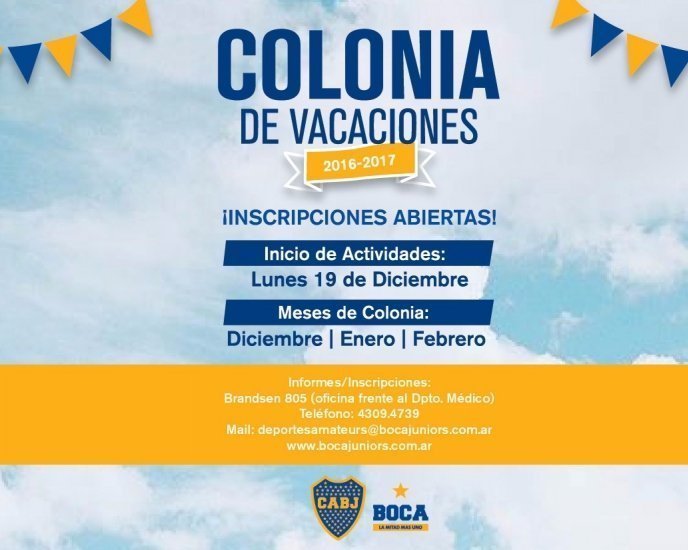 Se viene la colonia de vacaciones