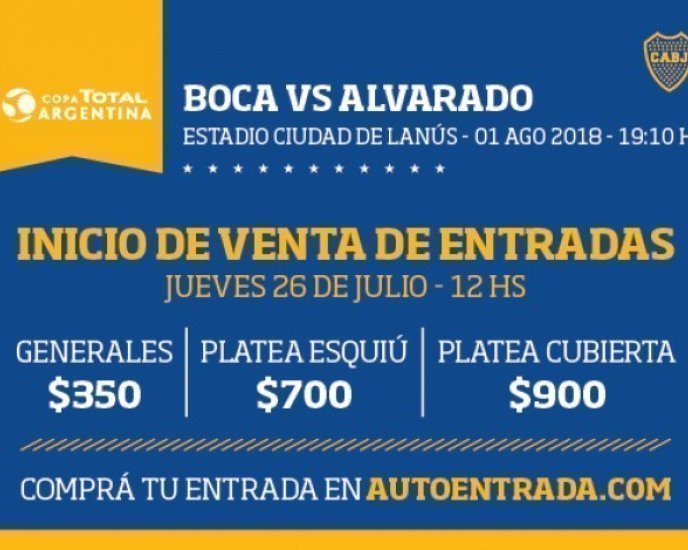 Copa Argentina: Venta de entradas vs. Alvarado