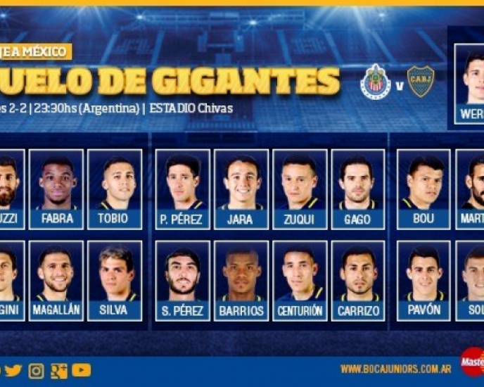 #DueloDeGigantes: Citados para Chivas-Boca